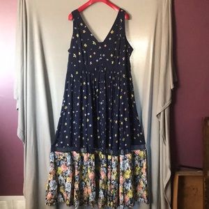 BNWT TORRID SZ 3 MIX PRINT FLORAL MAXI DRESS